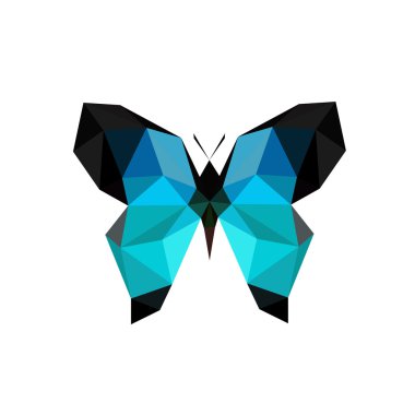 Origami mavi kelebek