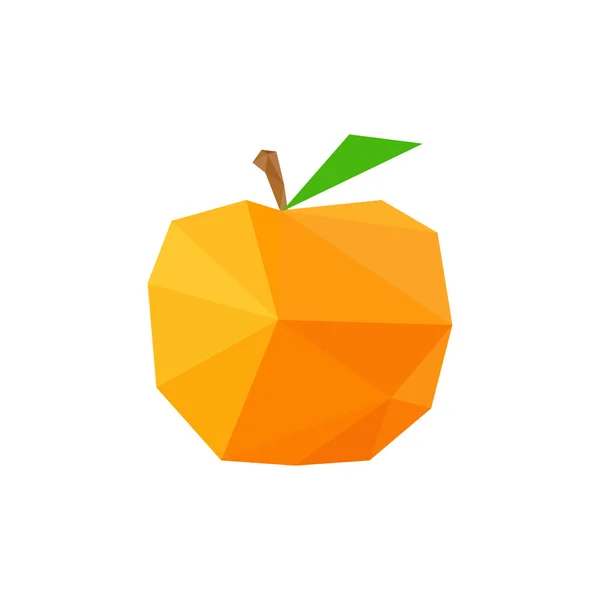 Origami peach — Stock Vector