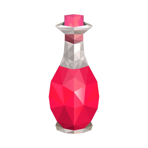 Origami pink perfume bottle — Stock Vector