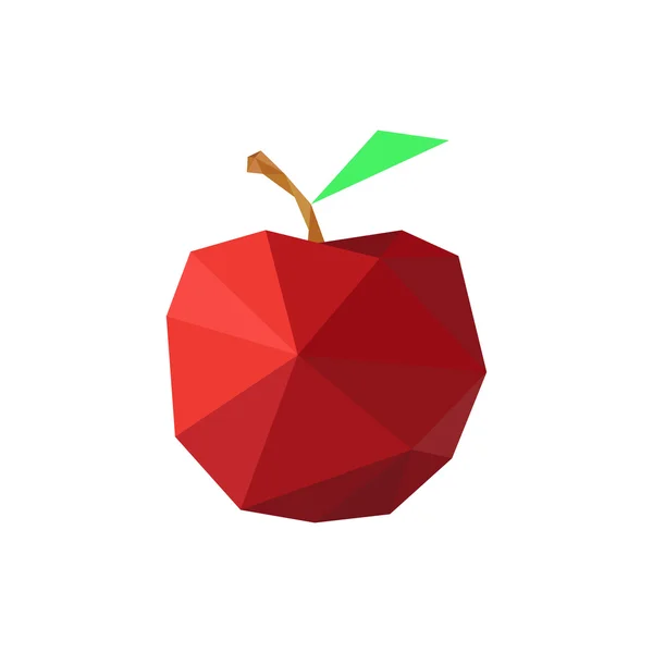 Origami rode appel — Stockvector