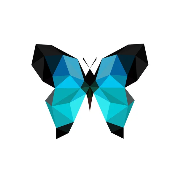 Origami niebieski motyl — Wektor stockowy