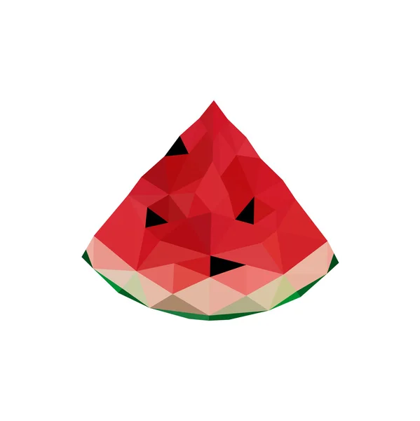 Origami watermelon — Stock Vector