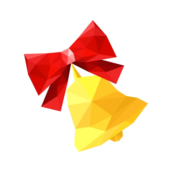 Origami båge med bell — Stock vektor