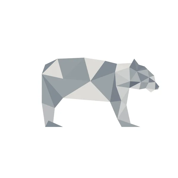 Ilustración de oso polar de origami abstracto — Archivo Imágenes Vectoriales