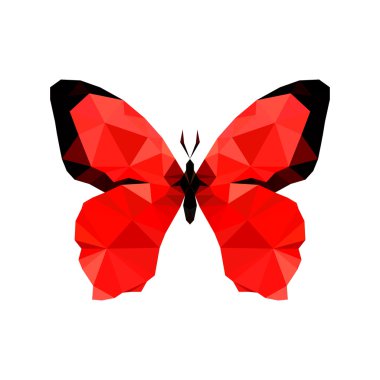 Kırmızı origami kelebek