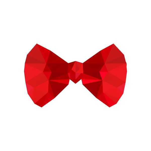 折纸红色蝴蝶结 — 图库矢量图片