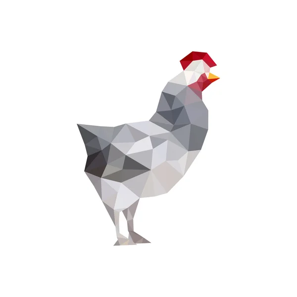 Un pollo origami — Vettoriale Stock