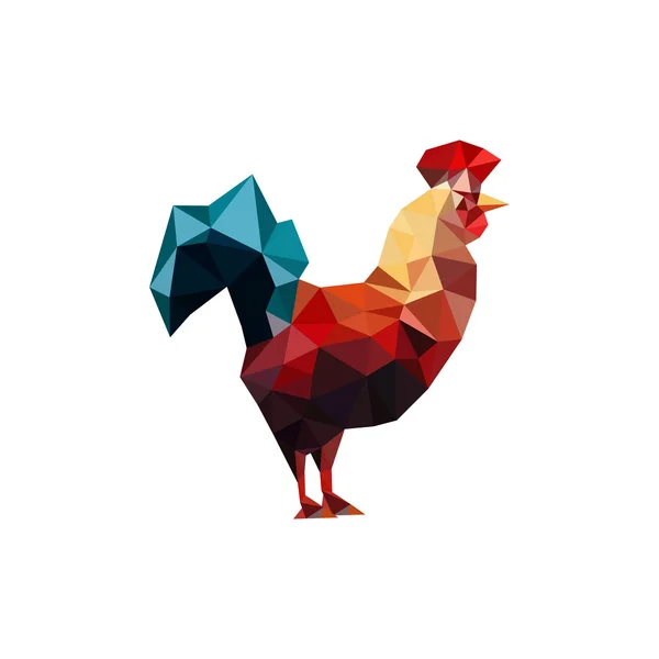 Un gallo de origami — Archivo Imágenes Vectoriales