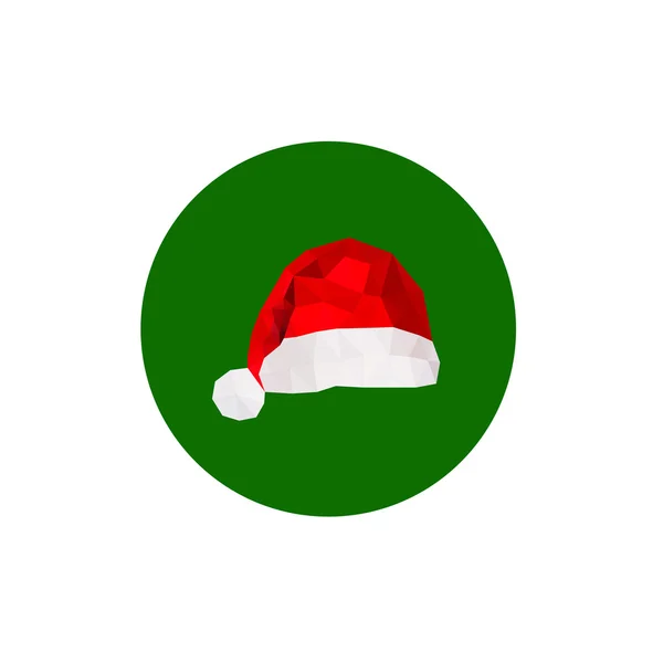 Santa claus origami kapelusz symbol — Wektor stockowy