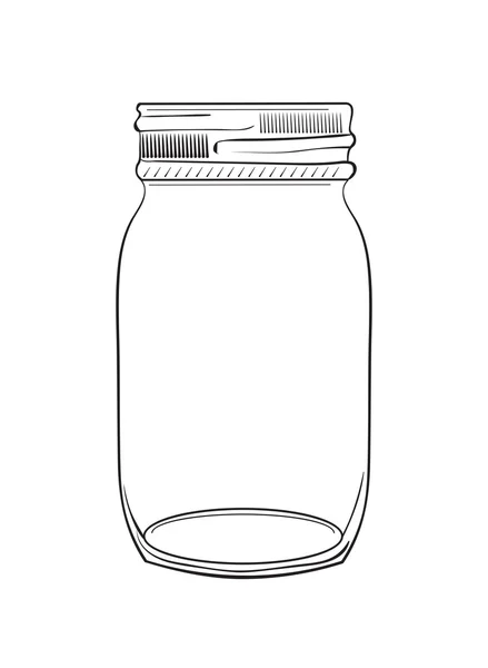 Hand drawn doodle jar — Stock Vector