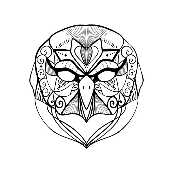 Hibou géométrique tribal — Image vectorielle