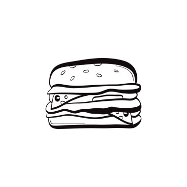 Doodle burger simgesi