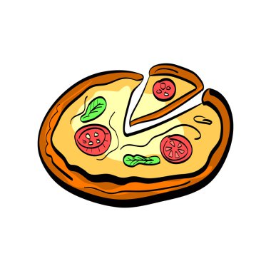 düz doodle pizza