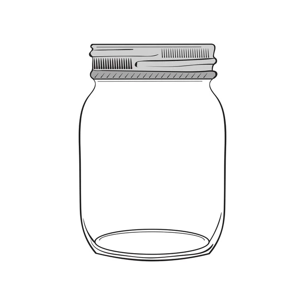 Hand drawn jar — Stock Vector