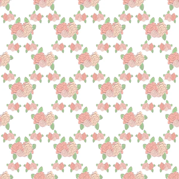 Patrón floral sin costuras — Vector de stock