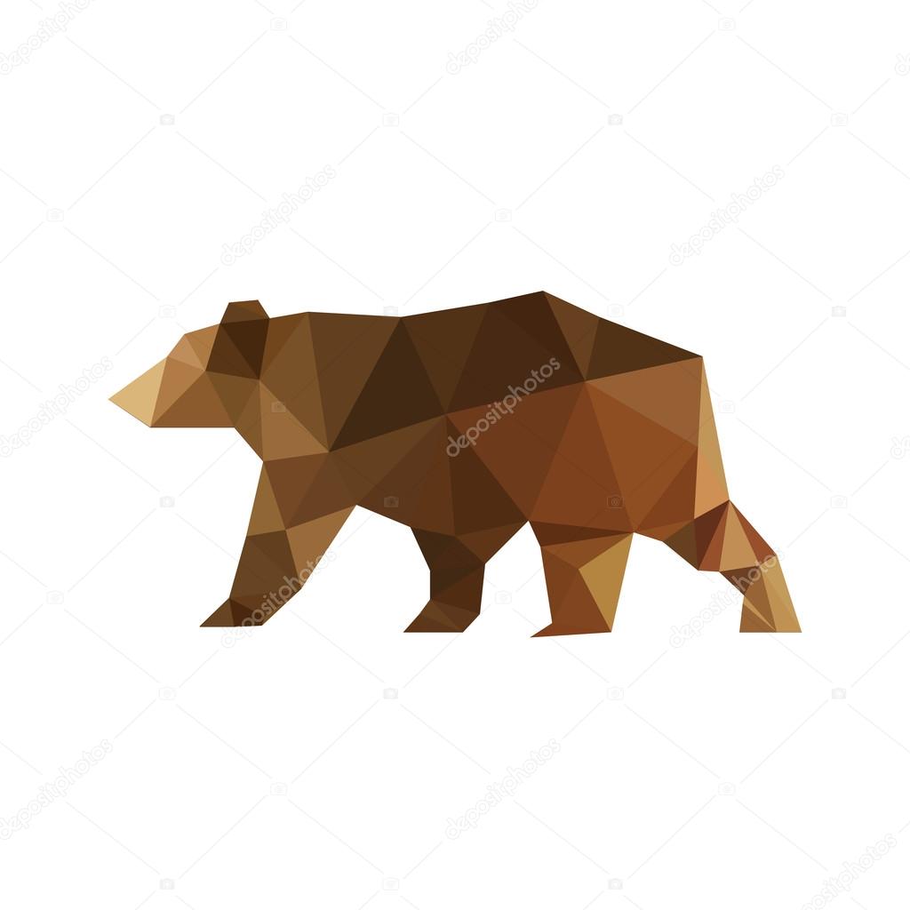Design with origami bear
