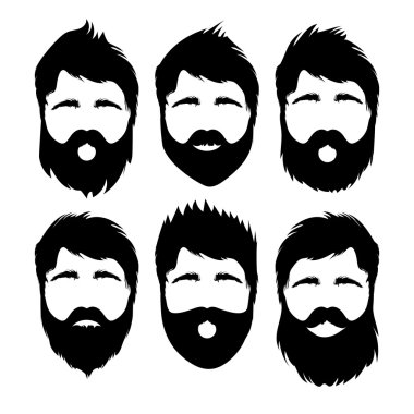 Saç stilleri ve sakalları hipster adam