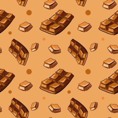 Doodle çikolata bar ile Seamless Modeli