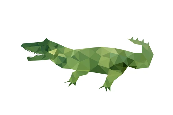 Ontwerpen met origami krokodil — Stockvector