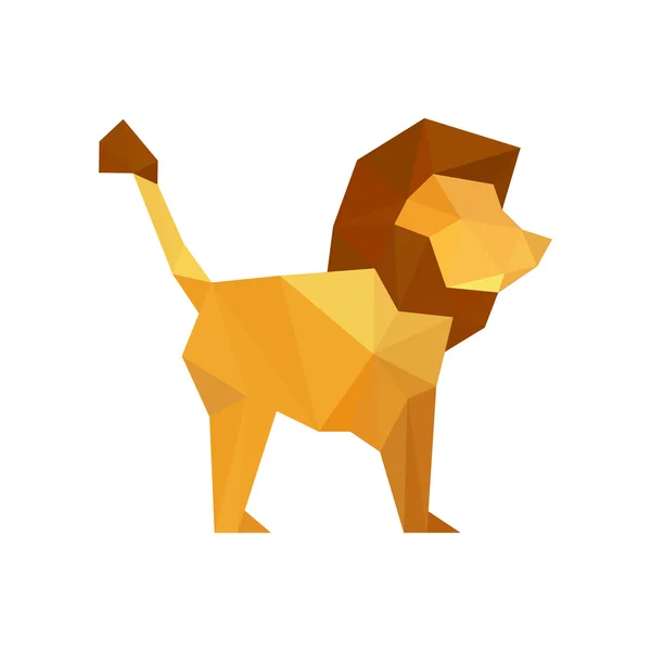 折り紙ライオンをデザインします。 — ストックベクタ