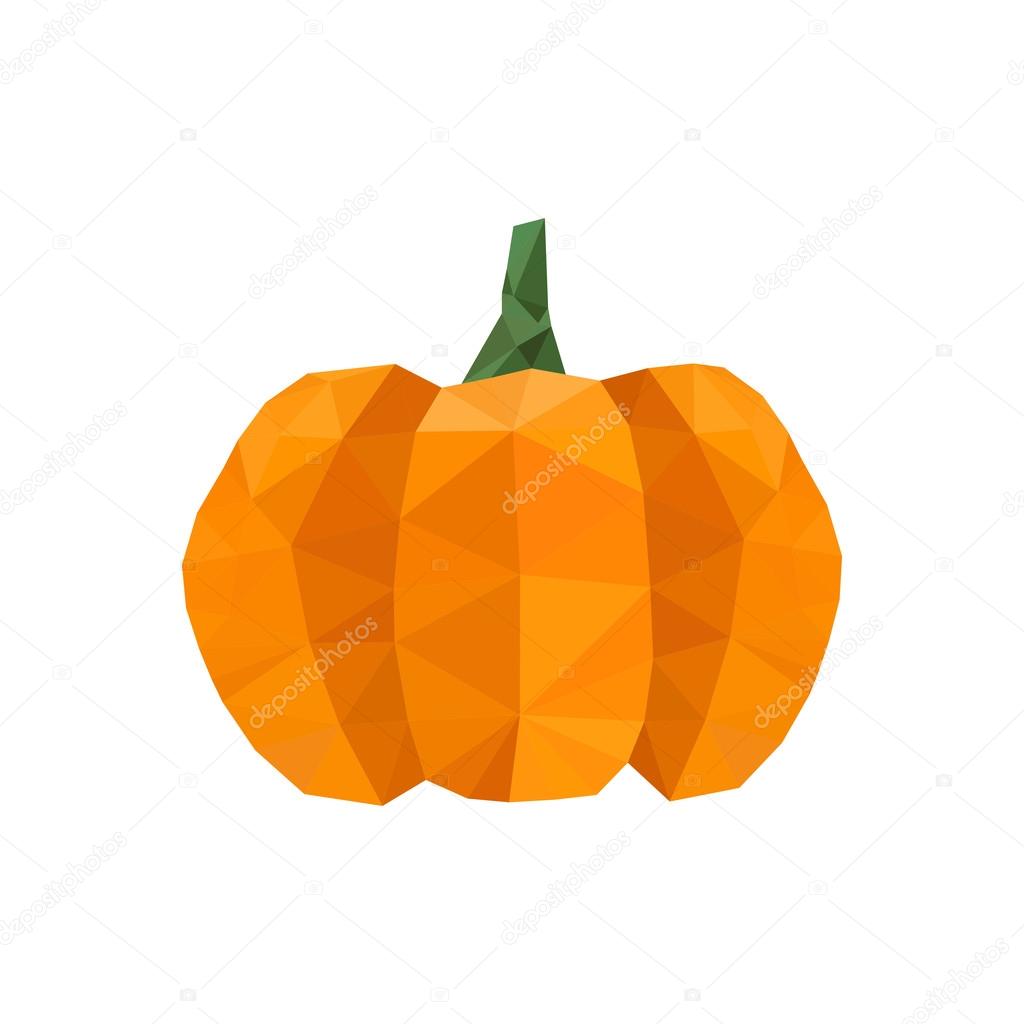 Origami halloween pumpkin