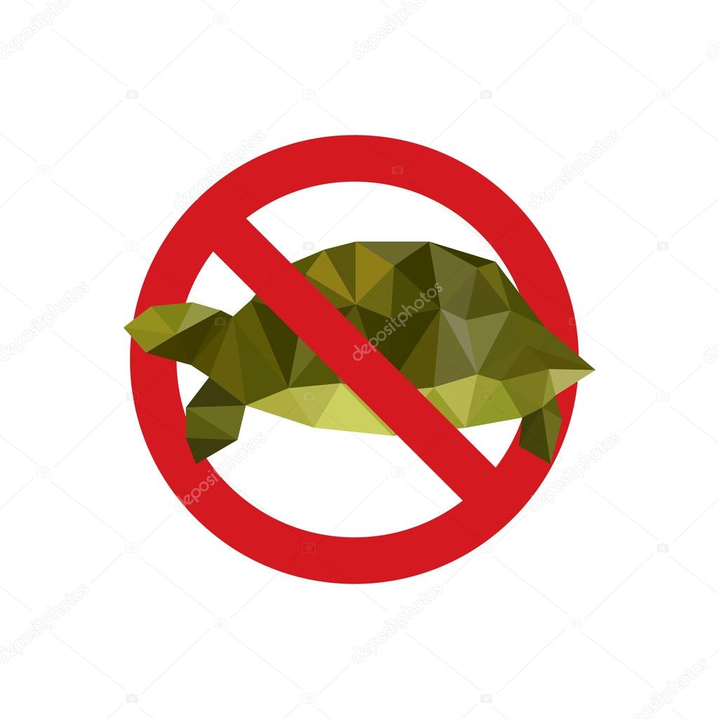 Forbidden icon for water turtles