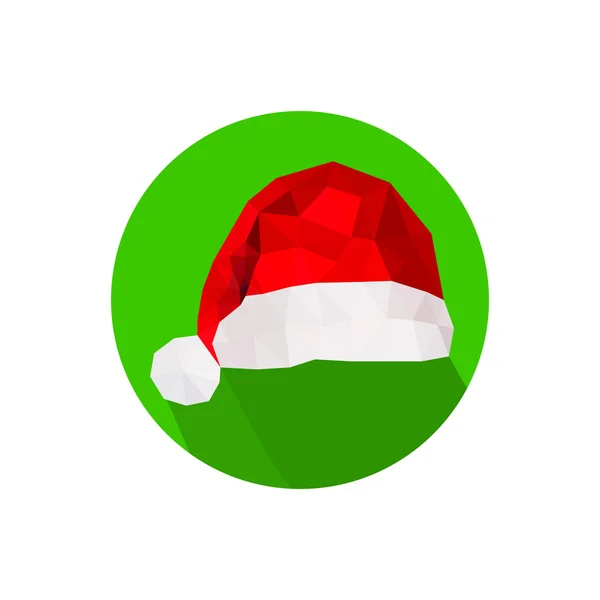 Origami design with santa hat icon — Stock Vector