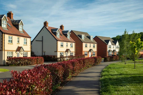 Row of new built houses in england uk — Stock Photo, Image