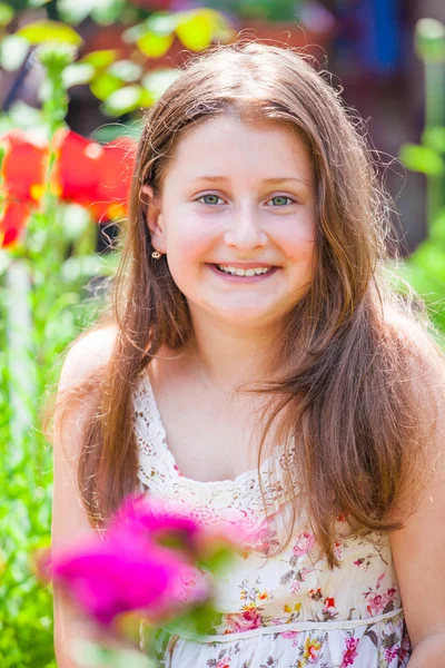 Retrato de niña de 10 años — Foto de Stock