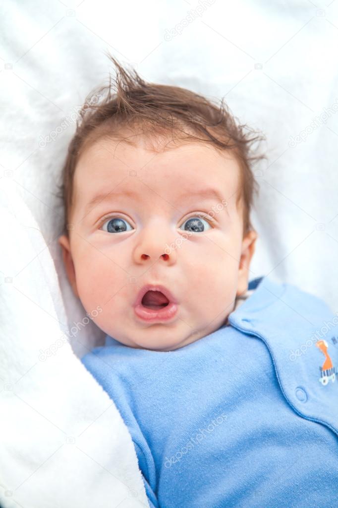 months old baby boy at home — Stock Photo © igabriela #80211334