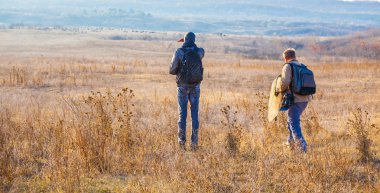 Biologists in the field clipart