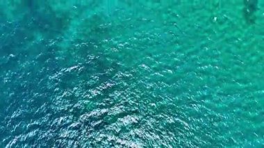 Yunanistan 'ın Dedeağaç kenti yakınlarındaki Petrota Sahili ve Mesimvria Sahili yakınlarındaki temiz mavi su, kayalık kıyı şeridi ve Trakya Denizi' ndeki yaz ışığı ile ilgili hava aracı videosu.