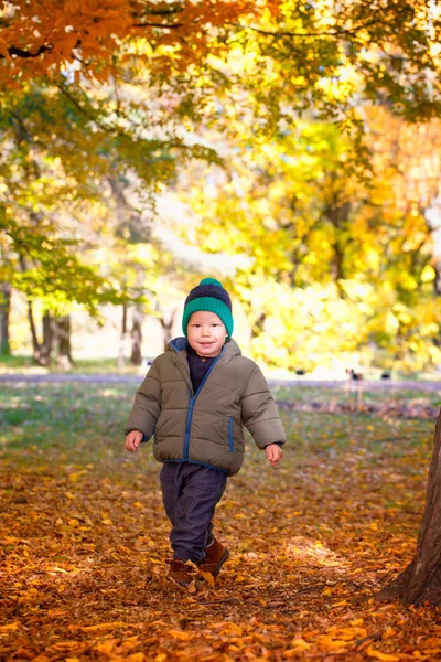 Baby boy in the woods — Stock Photo, Image