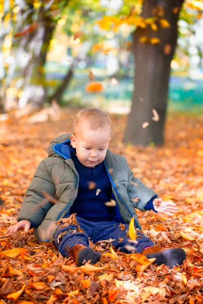 Menino na floresta — Fotografia de Stock