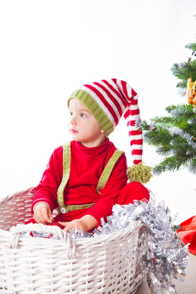 Menino vestido de duende — Fotografia de Stock