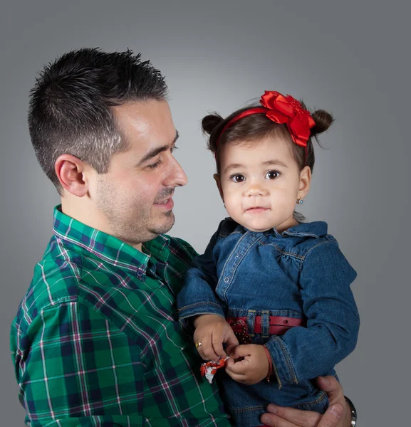 Figlia con papà — Foto Stock