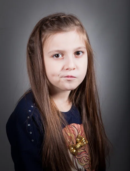 8 year old girl — Stock Photo, Image