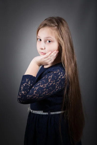 10 year old girl — Stock Photo, Image