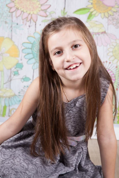 8 year old girl — Stock Photo, Image