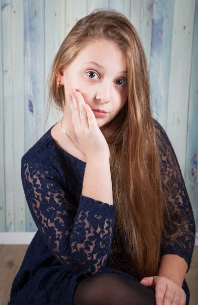 10 year old girl — Stock Photo, Image