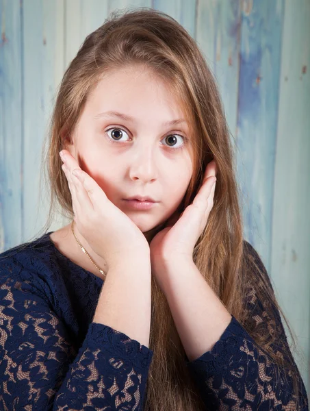 10 year old girl — Stock Photo, Image