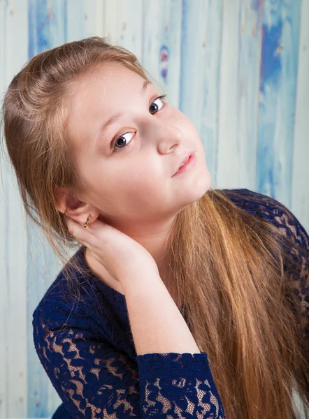 10 year old girl — Stock Photo, Image