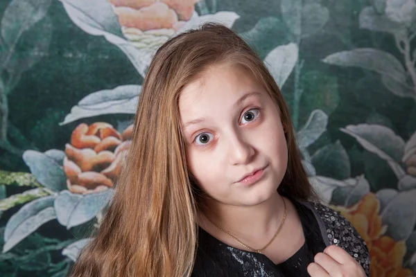10-jarige meisje portret — Stockfoto