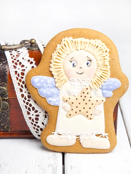 Gingerbread çerezleri Paskalya Bayramı için bir melek — Stok fotoğraf