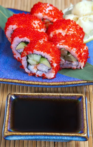 Conjunto de sushi de caviar japonés — Foto de Stock