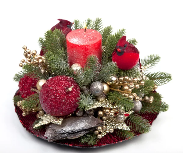 Traditional Christmas decorations of Christmas trees — Stock Photo, Image