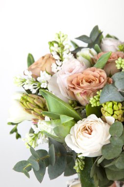 Güzel düğün buket David Austin gül