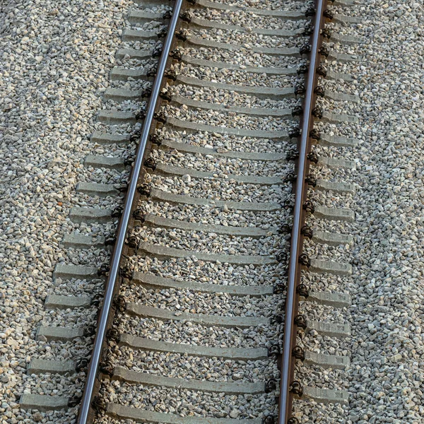 Spoorweg Bed Bovenaanzicht Vanaf Brug — Stockfoto