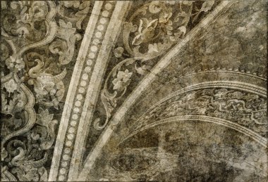 Eski kağıt üzerinde Dekoratif süsleme