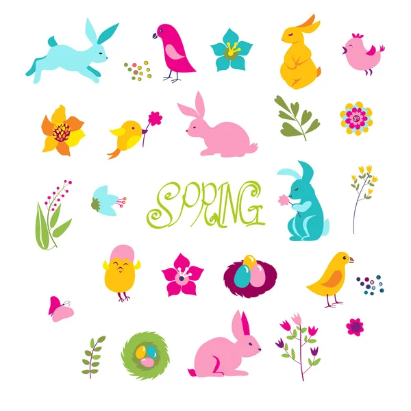 Drawing spring set. — Stock Vector